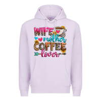 Lilac wife mother coffee lover Premium Hoodie - Zillion Design Studio