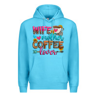 Ocean Blue wife mother coffee lover Premium Hoodie - Zillion Design Studio