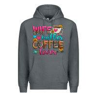 Rock wife mother coffee lover Premium Hoodie - Zillion Design Studio