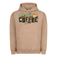 Pigment Burro but first coffee Urban Hoodie - Zillion Design Studio