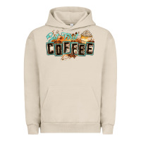 Pigment French Oak but first coffee Urban Hoodie - Zillion Design Studio