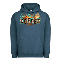 Pigment Midnight Navy but first coffee Urban Hoodie - Zillion Design Studio