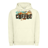 Pigment Pistachio but first coffee Urban Hoodie - Zillion Design Studio