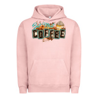Pigment Salmon but first coffee Urban Hoodie - Zillion Design Studio