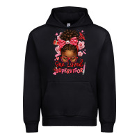 Black one loved supervisor afro messy bun Urban Hoodie - texasbilliewilder