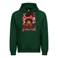 Forest Green one loved supervisor afro messy bun Urban Hoodie - texasbilliewilder