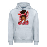 Heather Grey one loved supervisor afro messy bun Urban Hoodie - texasbilliewilder