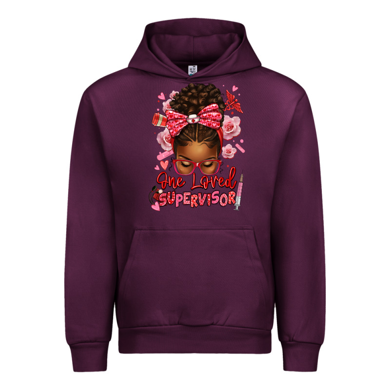 One Loved Supervisor Afro Messy Bun Urban Hoodie by texasbilliewilder | Teevron