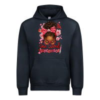 Navy one loved supervisor afro messy bun Urban Hoodie - texasbilliewilder