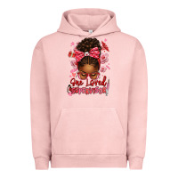 Pigment Salmon one loved supervisor afro messy bun Urban Hoodie - texasbilliewilder
