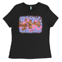 Easter Butterfly Leopard Background Ladies Tee | Teevron