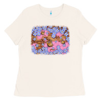 Bone easter butterfly leopard background Ladies Tee - Artiststas