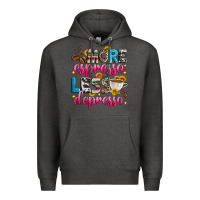 Charcoal Heather more espresso less depresso Premium Hoodie - Zillion Design Studio