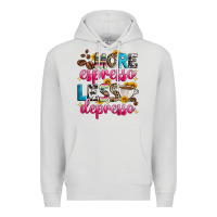 Dove Grey more espresso less depresso Premium Hoodie - Zillion Design Studio