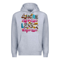 Heather Grey more espresso less depresso Premium Hoodie - Zillion Design Studio