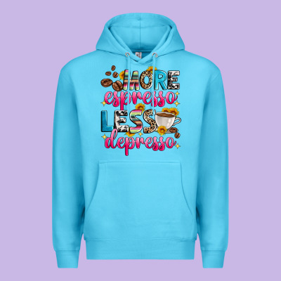 More Espresso Less Depresso Premium Hoodie Designed By Zillion Design Studio