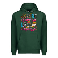 Sports Green more espresso less depresso Premium Hoodie - Zillion Design Studio