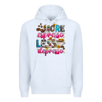 White more espresso less depresso Premium Hoodie - Zillion Design Studio
