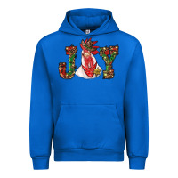 Cobalt christmas joy with rooster Urban Hoodie - RanaPortraitStore