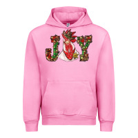Fuchsia Pink christmas joy with rooster Urban Hoodie - RanaPortraitStore