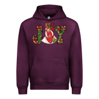 Mauve Wine christmas joy with rooster Urban Hoodie - RanaPortraitStore