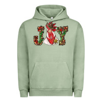 Pigment Oil Green christmas joy with rooster Urban Hoodie - RanaPortraitStore