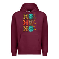 Burgundy christmas ho ho ho Premium Hoodie - RanaPortraitStore