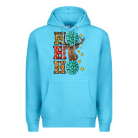Ocean Blue christmas ho ho ho Premium Hoodie - RanaPortraitStore