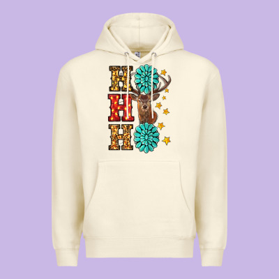 Christmas Ho Ho Ho Premium Hoodie Designed By Ranaportraitstore
