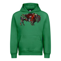 Emerald christmas bison Urban Hoodie - RanaPortraitStore