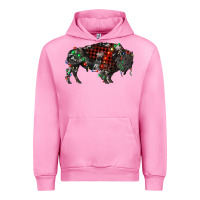 Fuchsia Pink christmas bison Urban Hoodie - RanaPortraitStore