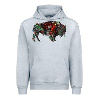 Heather Grey christmas bison Urban Hoodie - RanaPortraitStore