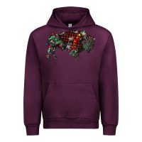 Mauve Wine christmas bison Urban Hoodie - RanaPortraitStore