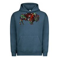 Pigment Midnight Navy christmas bison Urban Hoodie - RanaPortraitStore