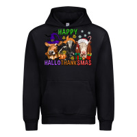Black happy hallothanksmas with cow Urban Hoodie - texasbilliewilder