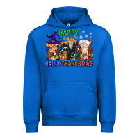 Cobalt happy hallothanksmas with cow Urban Hoodie - texasbilliewilder