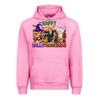 Fuchsia Pink happy hallothanksmas with cow Urban Hoodie - texasbilliewilder