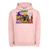 Pigment Salmon happy hallothanksmas with cow Urban Hoodie - texasbilliewilder