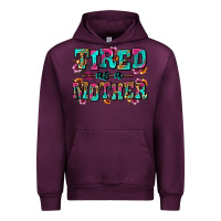 Mauve Wine tired as a mother Urban Hoodie - Zillion Design Studio