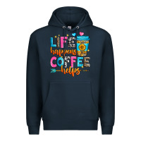 Navy life happens coffee helps Premium Hoodie - Zillion Design Studio