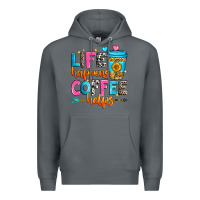 Rock life happens coffee helps Premium Hoodie - Zillion Design Studio