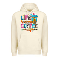 Sandshell life happens coffee helps Premium Hoodie - Zillion Design Studio