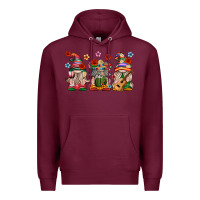 Burgundy Mexican Gnomes Premium Hoodie - texasbilliewilder