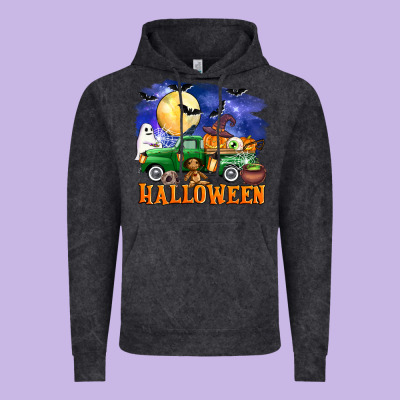 Halloween Truck Vintage Hoodie Designed By Adodesignshop