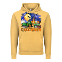 Vintage Mustard halloween truck Vintage Hoodie - AdoDesignShop