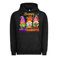 Pigment Black happy hallothanksmas gnomes Urban Hoodie - texasbilliewilder