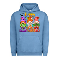 Pigment Pebble Blue happy hallothanksmas gnomes Urban Hoodie - texasbilliewilder