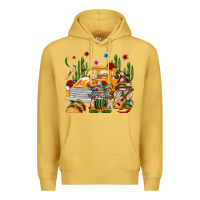 Antique Gold Mexican Gnome Truck Premium Hoodie - texasbilliewilder
