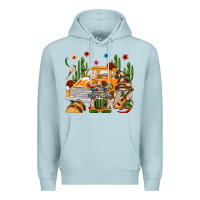 Blue Mist Mexican Gnome Truck Premium Hoodie - texasbilliewilder