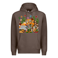 Coffee Mexican Gnome Truck Premium Hoodie - texasbilliewilder